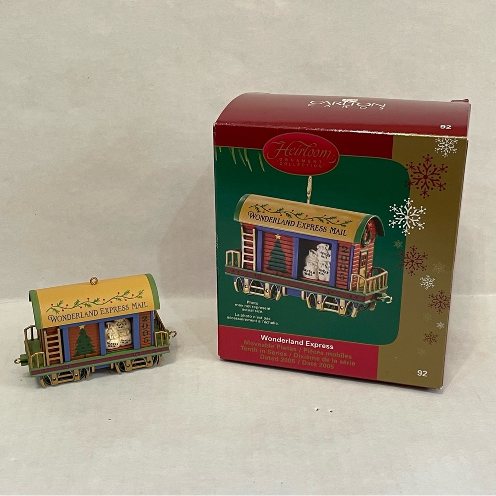 2005 Carlton Wonderland Express Train Car Tenth in Series #92 Ornament